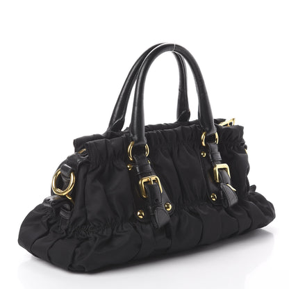Prada Tessuto Nylon Nappa Gaufre Bag Black 2 of 8