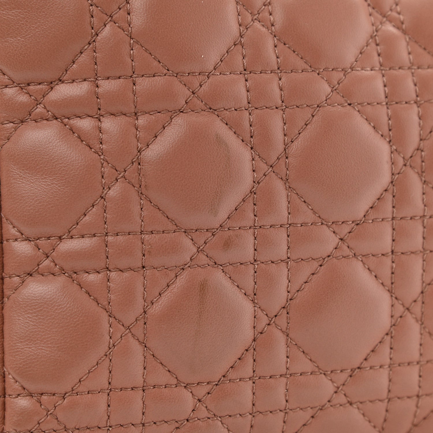 Christian Dior Lambskin Cannage Large Dior Soft Shopping Tote Bois de Rose 17 of 17