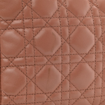 Christian Dior Lambskin Cannage Large Dior Soft Shopping Tote Bois de Rose 17 of 17