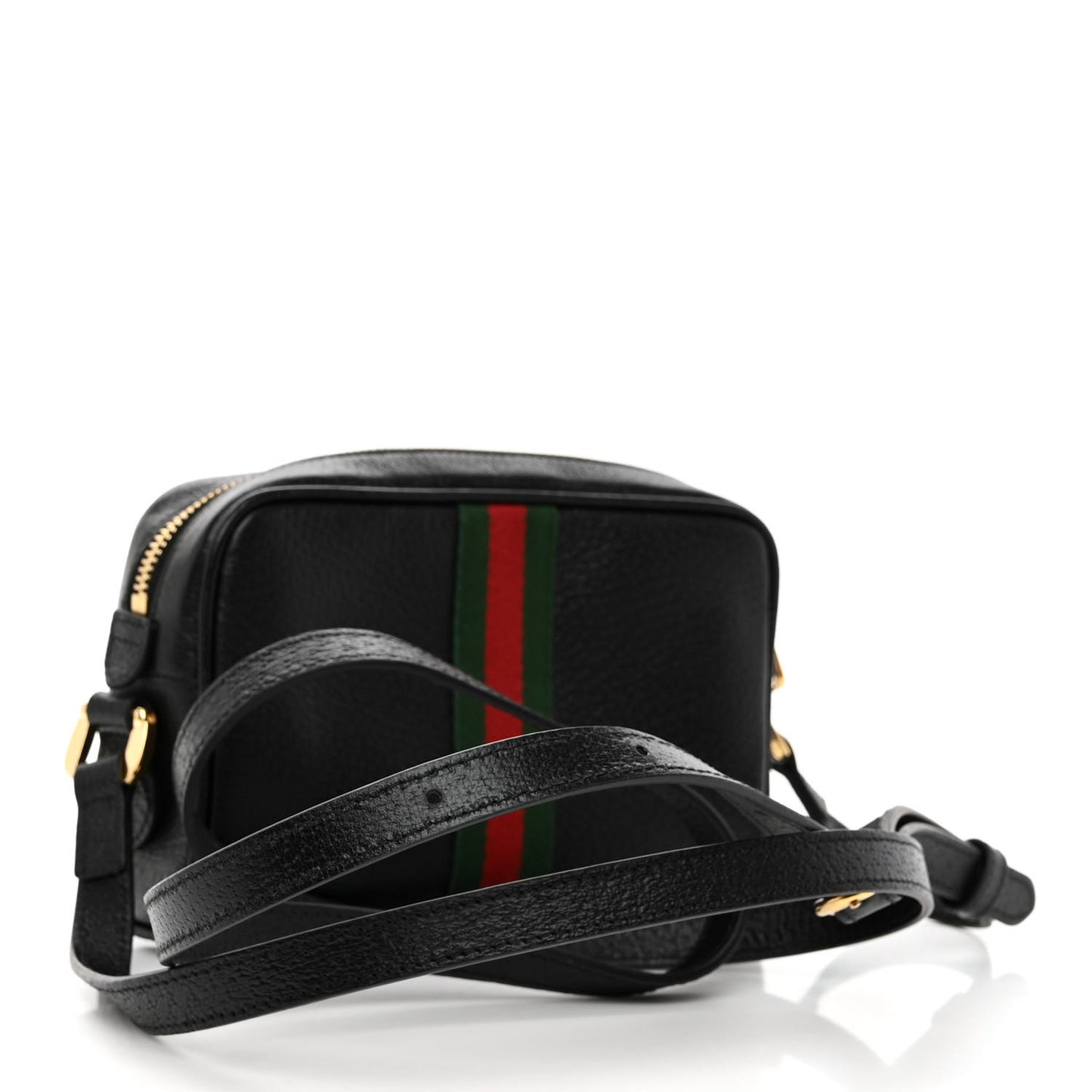 Calfskin Web Mini Ophidia Shoulder Bag Black