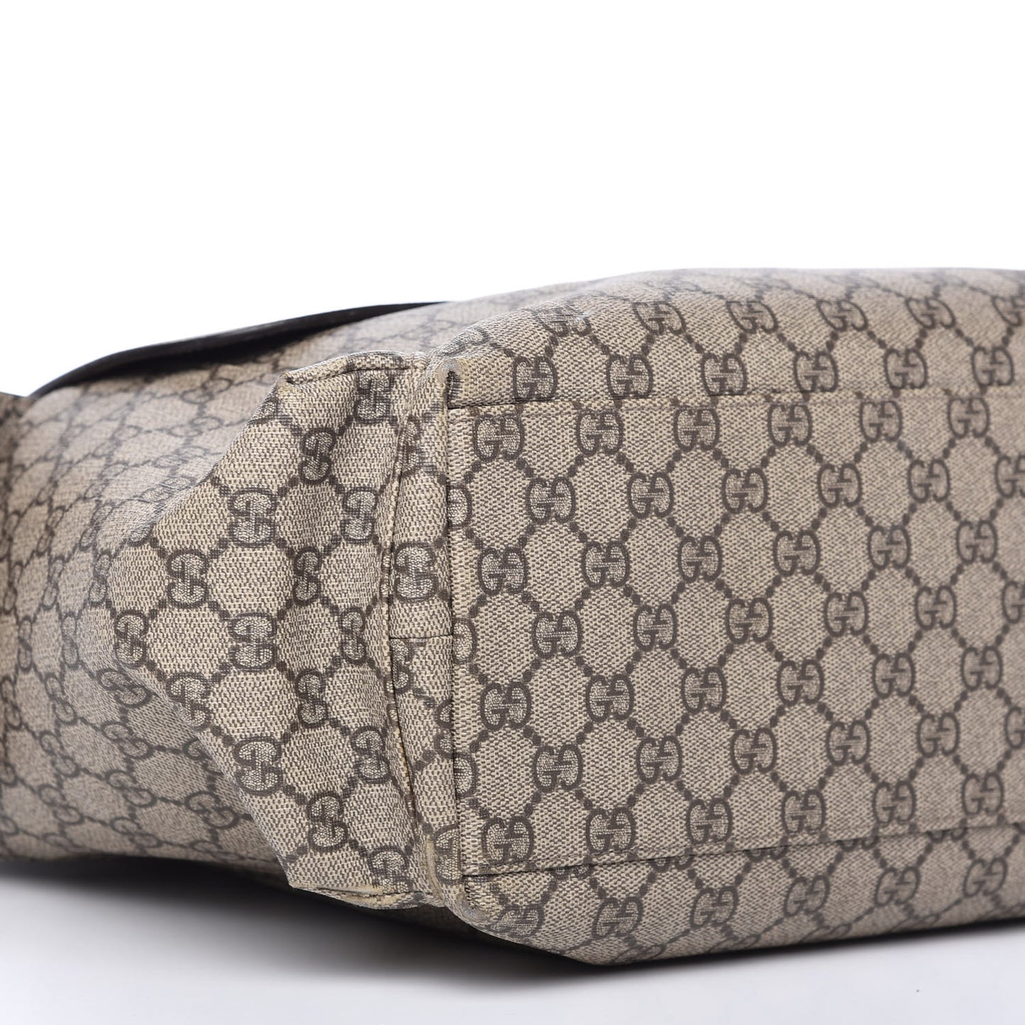 GG Plus Monogram Messenger Diaper Bag Dark Brown