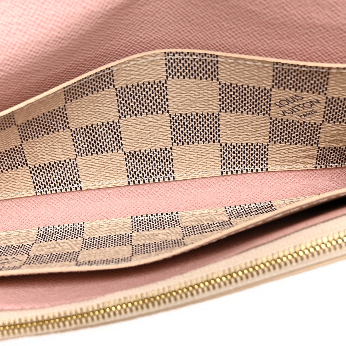 Damier Azur Emilie Wallet Rose Ballerine