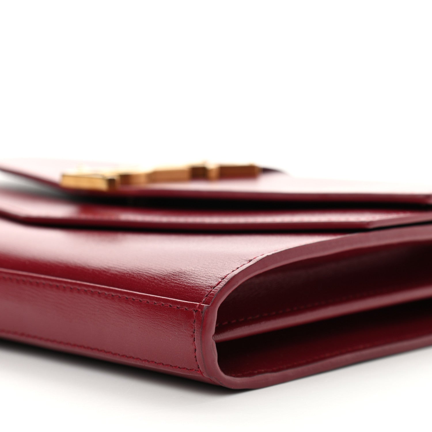 Saint Laurent Smooth Calfskin Monogram Sulpice Chain Wallet Amaretto 10 of 11