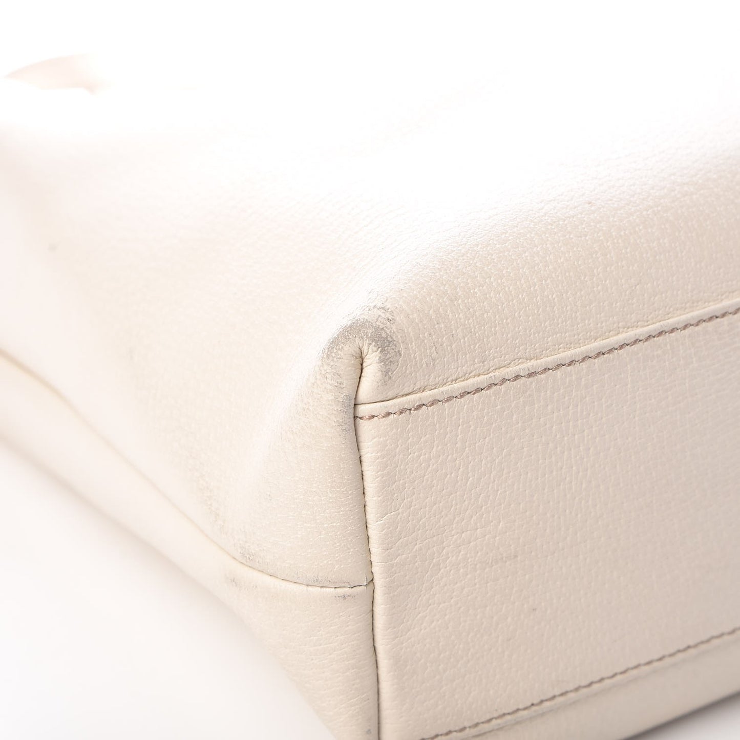 Calfskin Abbey Tote Off White