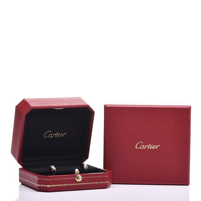 Cartier 18K Pink Yellow White Gold 13mm Trinity Hoop Earrings 7 of 7