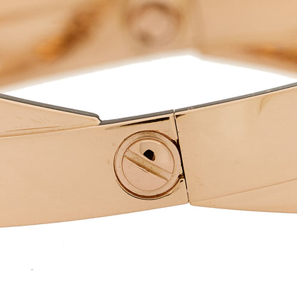 Cartier 18K Pink Gold Diamond Pink Sapphire Double LOVE Bracelet 16 5 of 8