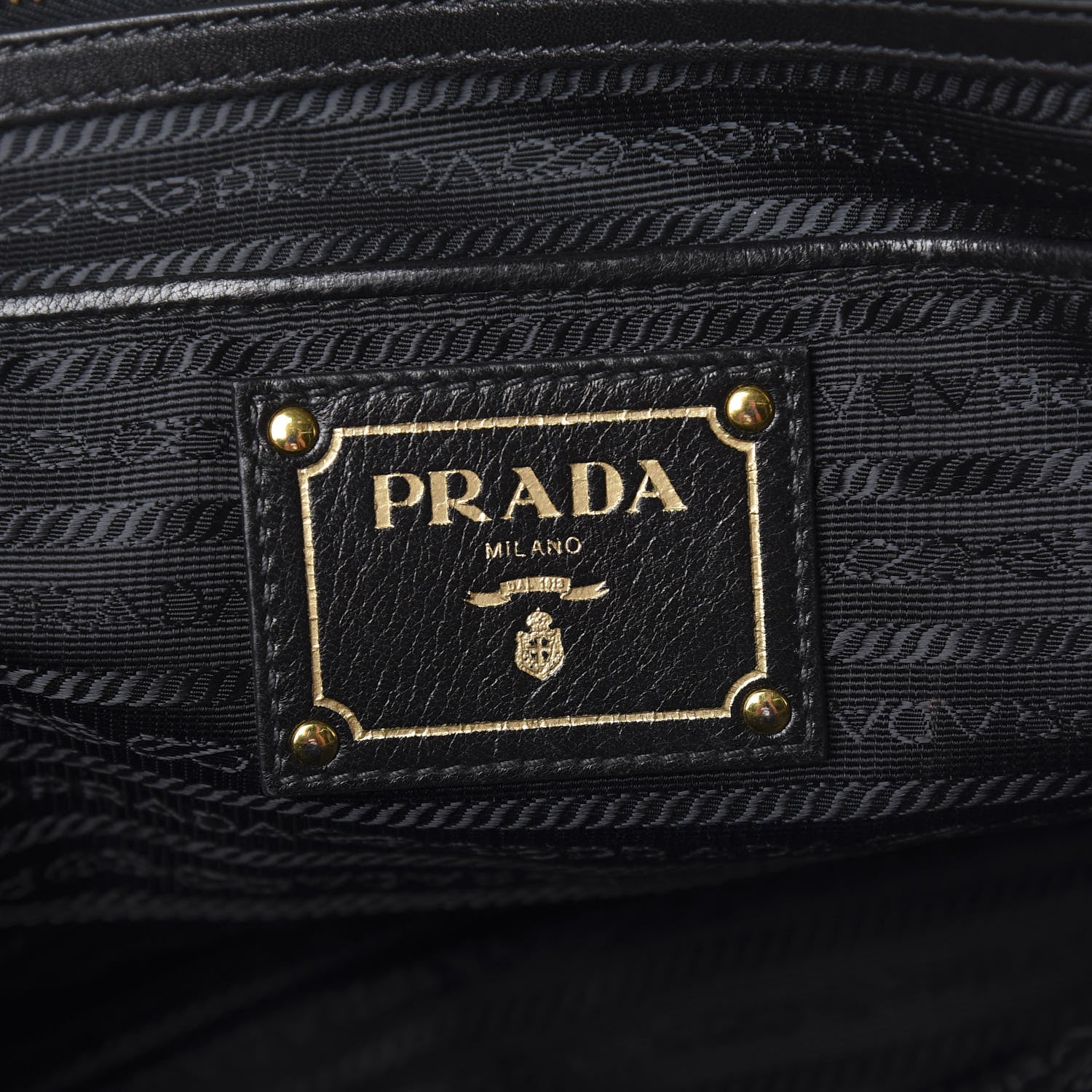 Prada Tessuto Nylon Gaufre Tote Black 5 of 9