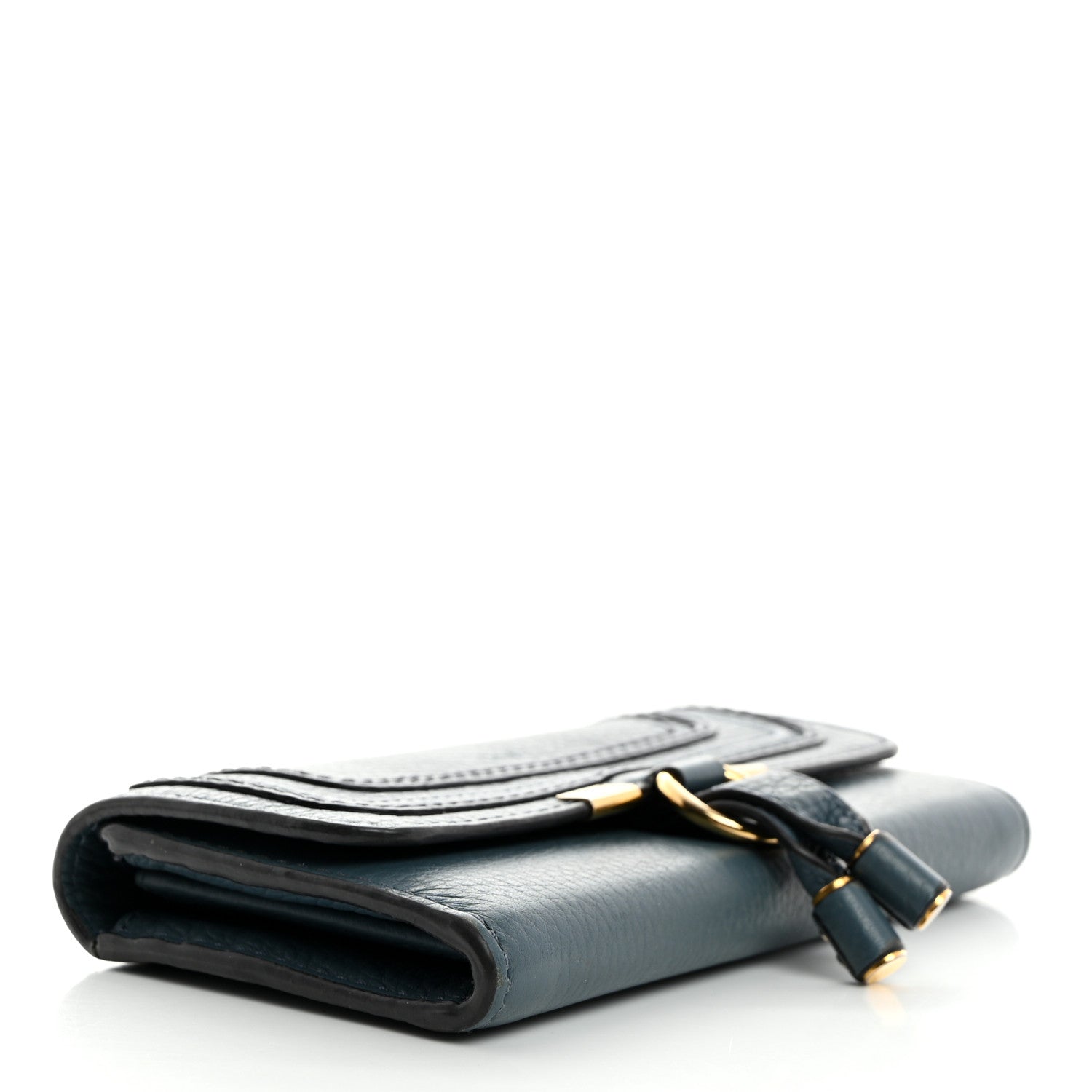 Chloe Calfskin Marcie Continental Flap Wallet Cloudy Blue 4 of 7