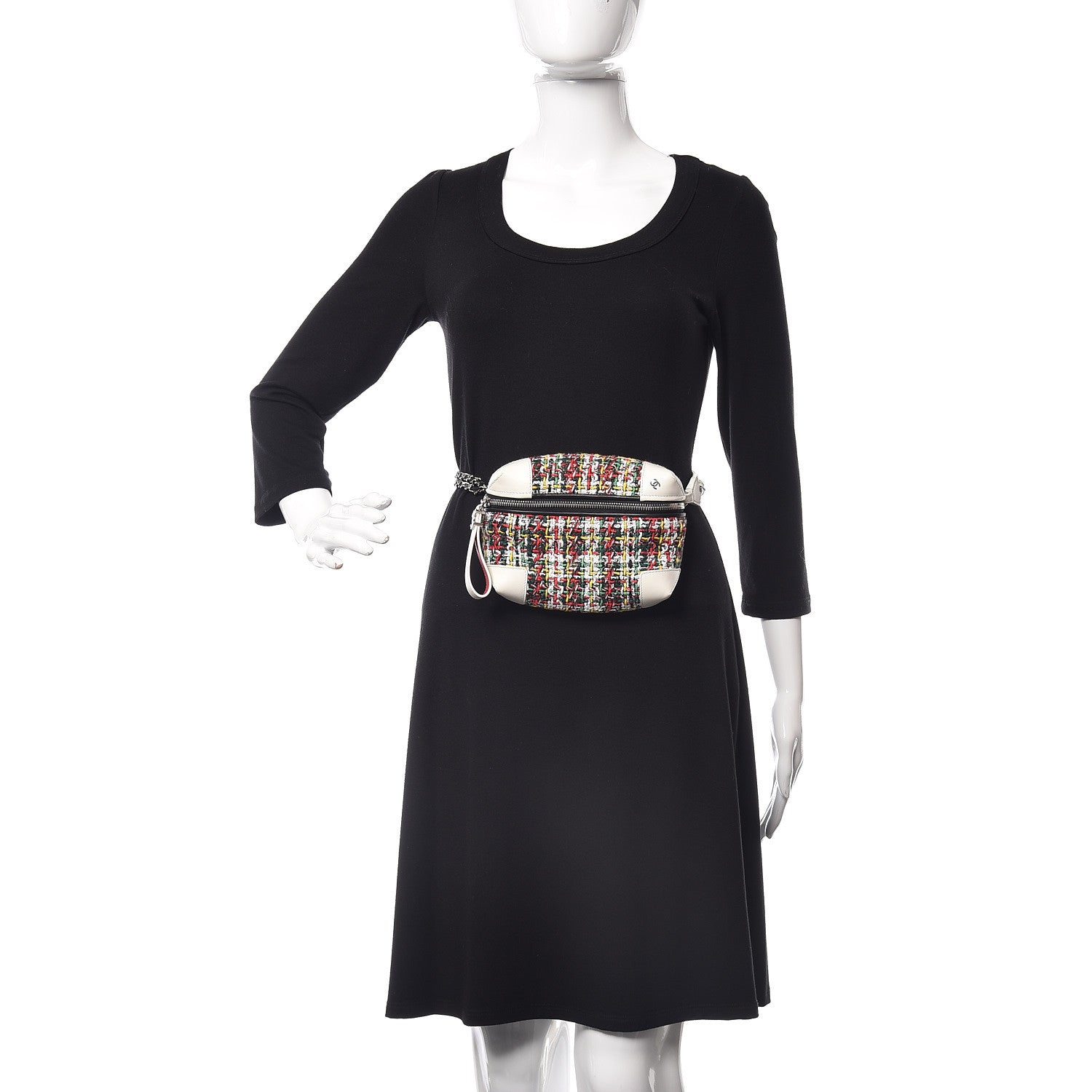 Chanel Tweed Calfskin Street Allure Waist Bag White Multicolor 2 of 13