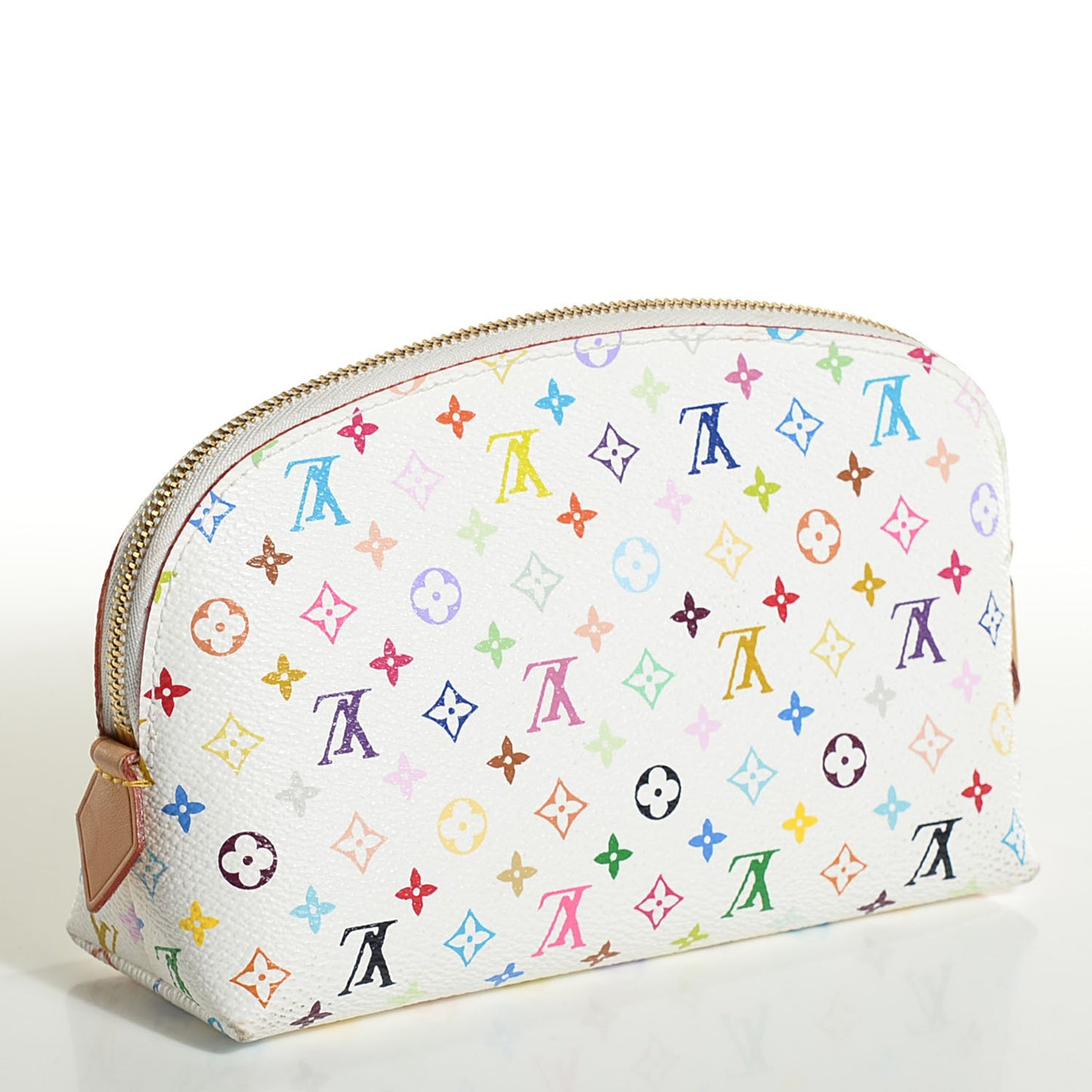 Monogram Multicolor Cosmetic Pouch White Litchi