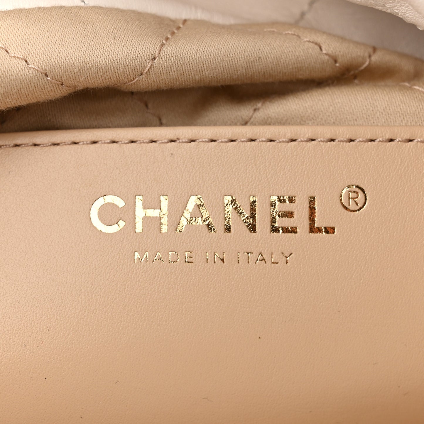 Shiny Calfskin Quilted Mini Chanel 22 White Black