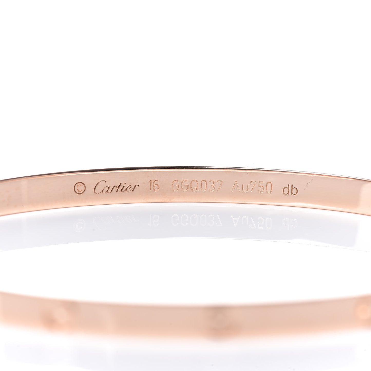 18K Pink Gold Small LOVE Bracelet 16