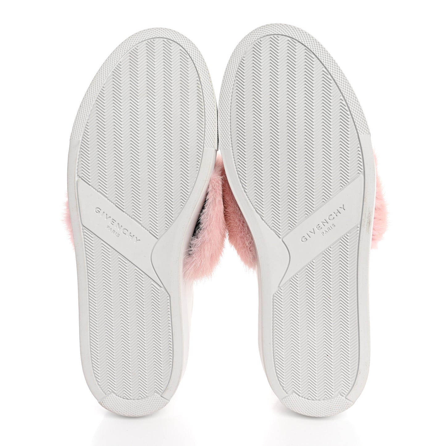 Calfskin Mink Fur Womens Urban Street Sneakers 38.5 White Rose