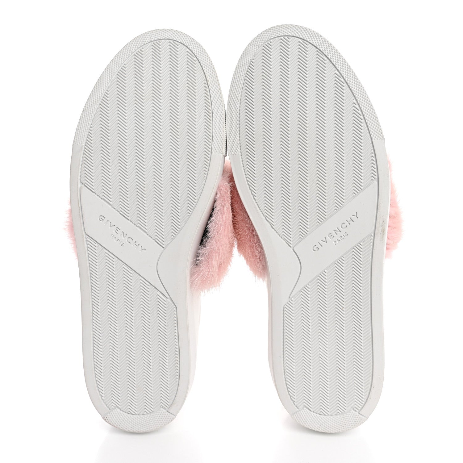 Givenchy Calfskin Mink Fur Womens Urban Street Sneakers 38.5 White Rose 6 of 11