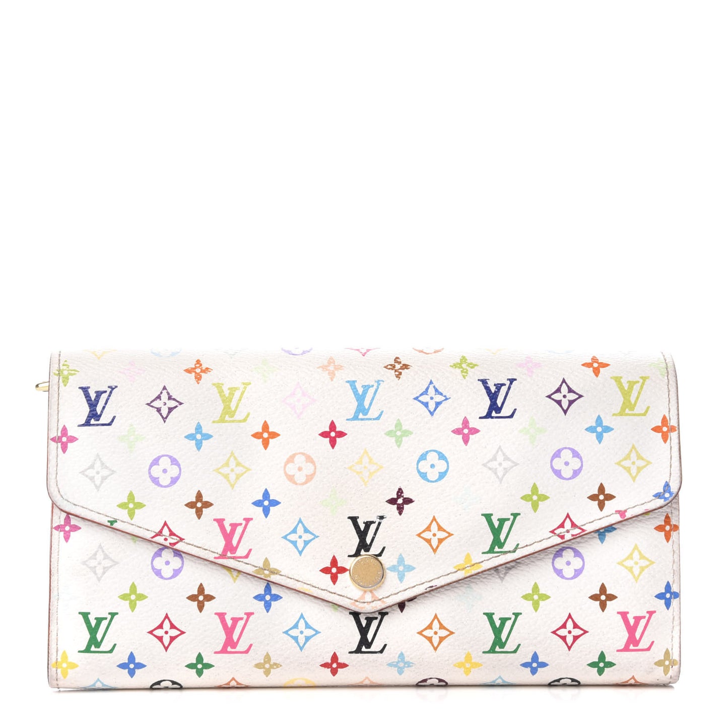 Monogram Multicolor Sarah Wallet NM White Eglantine
