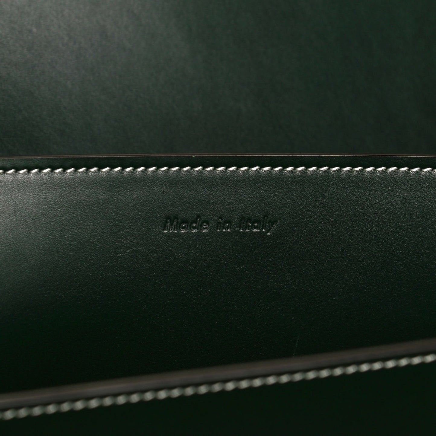 Calfskin Small Tab Shoulder Bag Dark Green