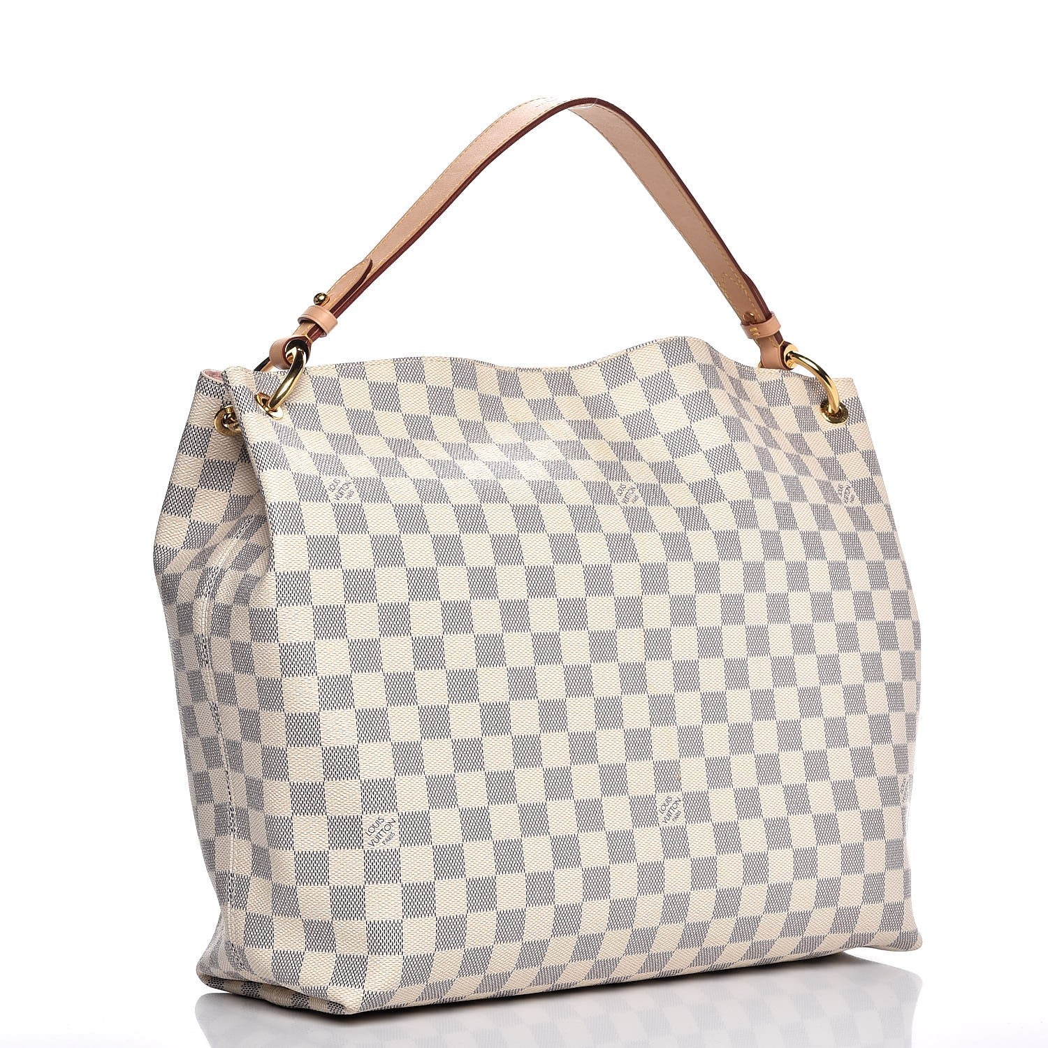 Louis Vuitton Damier Azur Graceful MM Rose Ballerine 3 of 7