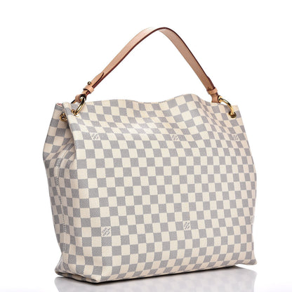 Louis Vuitton Damier Azur Graceful MM Rose Ballerine 3 of 7