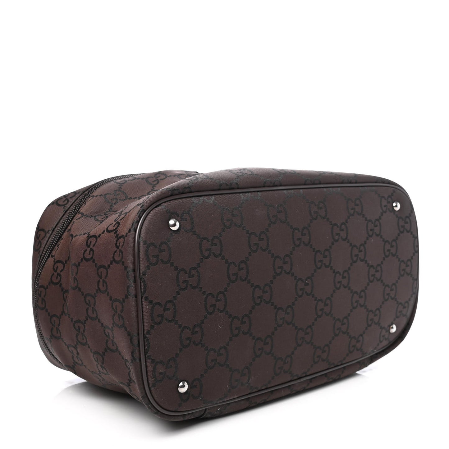 Nylon Monogram Large Cosmetic Case Brown