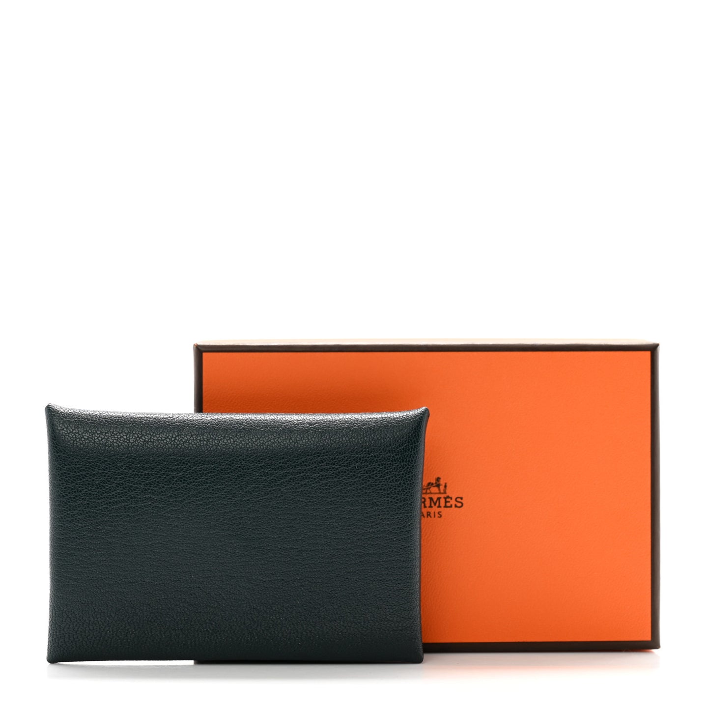 Chevre Mysore Calvi Card Case Vert Cypress