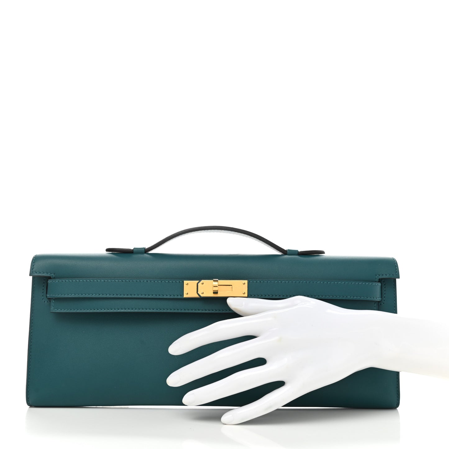 Swift Kelly Cut Clutch Pochette Vert Bosphore