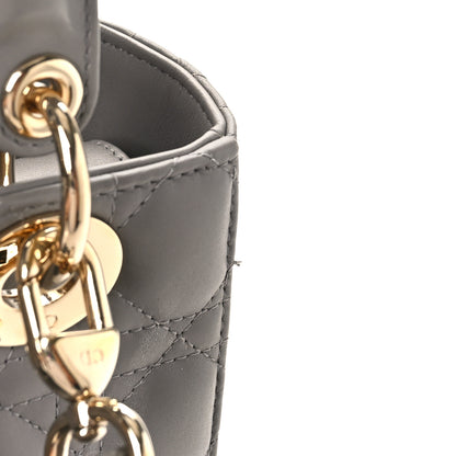 Christian Dior Lambskin Cannage Small My ABC Dior Lady Dior Grey 9 of 9