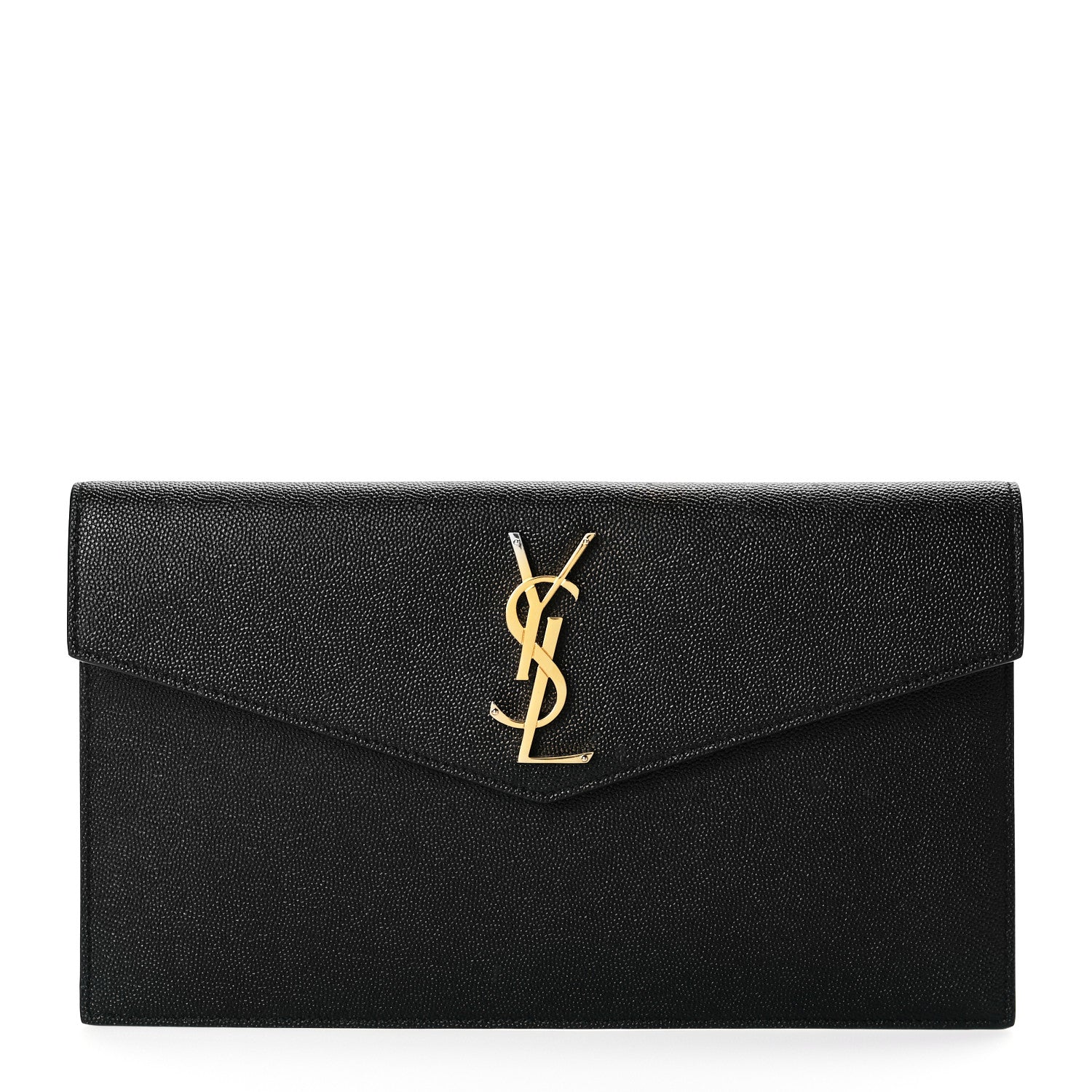 Saint Laurent Grain De Poudre Uptown Pouch Black 1 of 11
