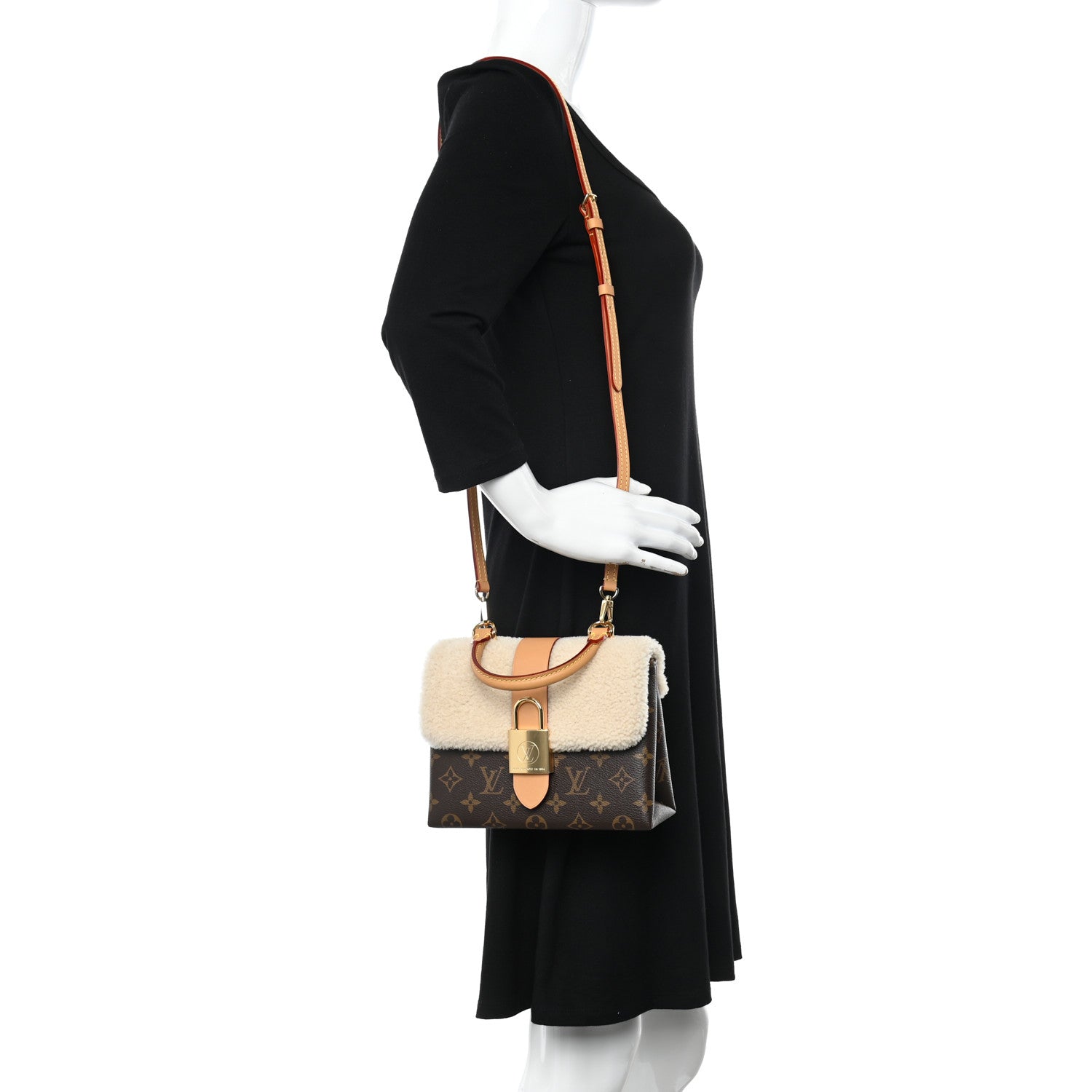Louis Vuitton Monogram Shearling Cozygram Locky BB 2 of 9