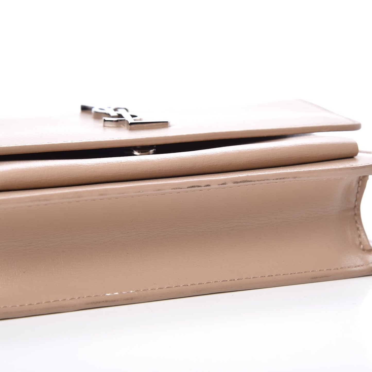 Calfskin Monogram Sunset Chain Wallet Dark Beige
