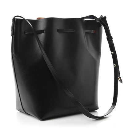 Mansur Gavriel Vegetable Tanned Calfskin Bucket Bag Black Ballerina 3 of 10