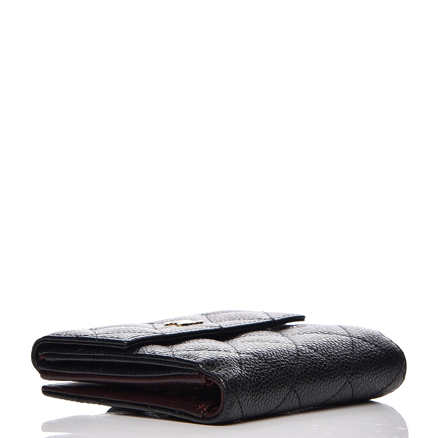 Chanel Caviar Quilted Compact French Flap Wallet Black 4 of 9