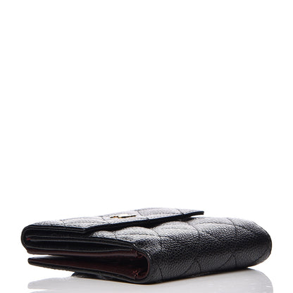 Chanel Caviar Quilted Compact French Flap Wallet Black 4 of 9