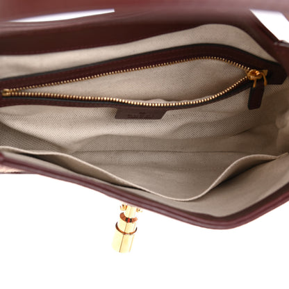 Gucci Monogram Azalea Calfskin Web Small Jackie 1961 Hobo Sahara Rubino Chardonnay 5 of 8