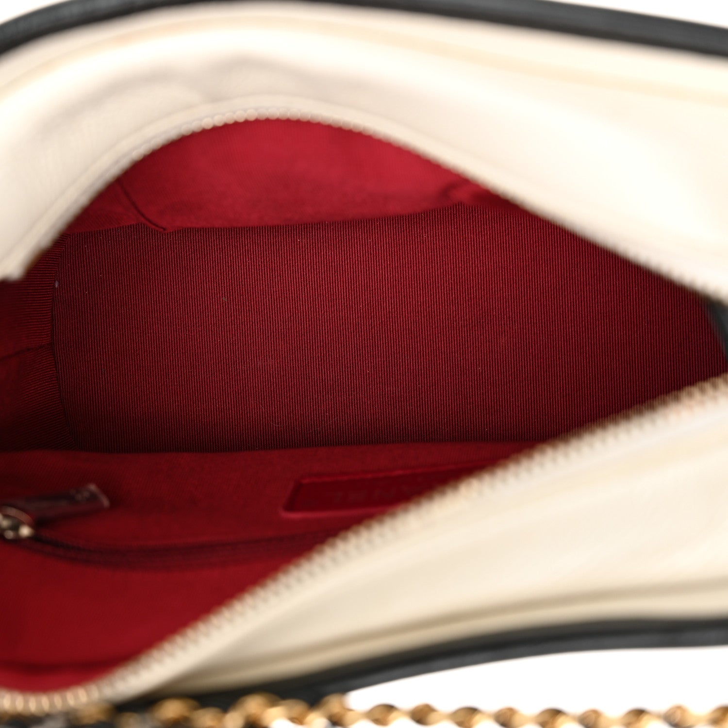 Chanel Aged Calfskin Quilted Small Gabrielle Hobo Black White 5 of 11