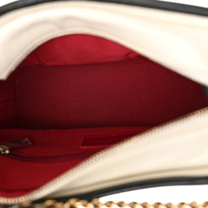 Chanel Aged Calfskin Quilted Small Gabrielle Hobo Black White 5 of 11