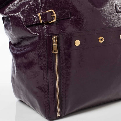 Saint Laurent XL Patent Downtown Tote Violet 5 of 11