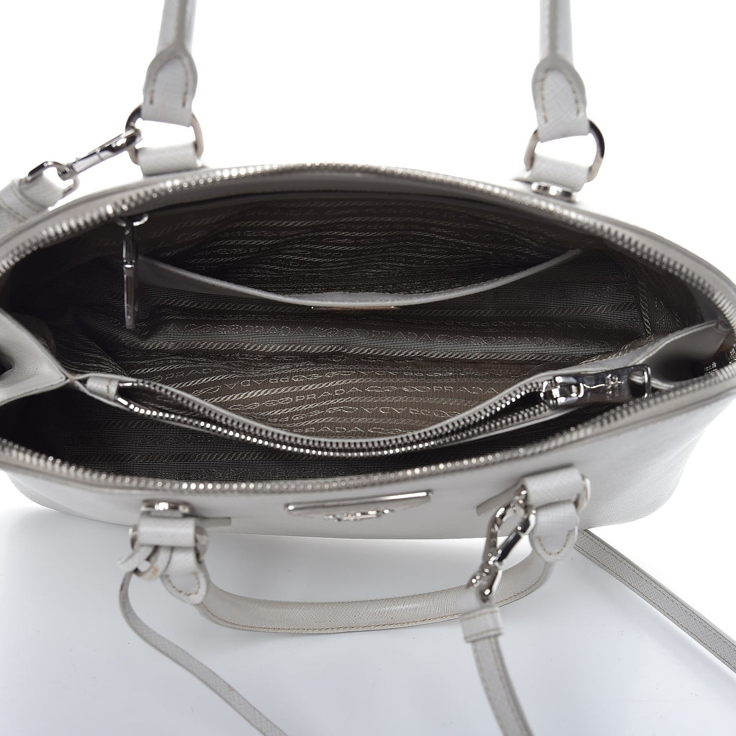 Saffiano Lux Medium Promenade Tote Talco