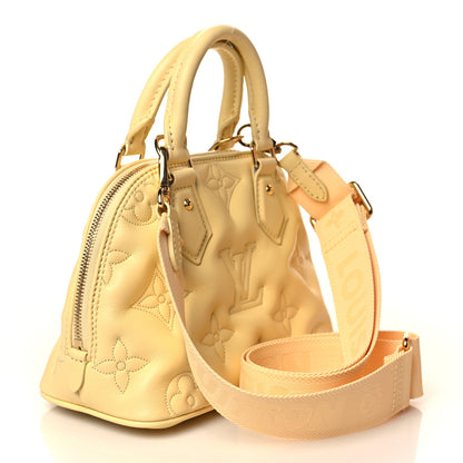 Louis Vuitton Calfskin Bubblegram Alma BB Banana 3 of 9