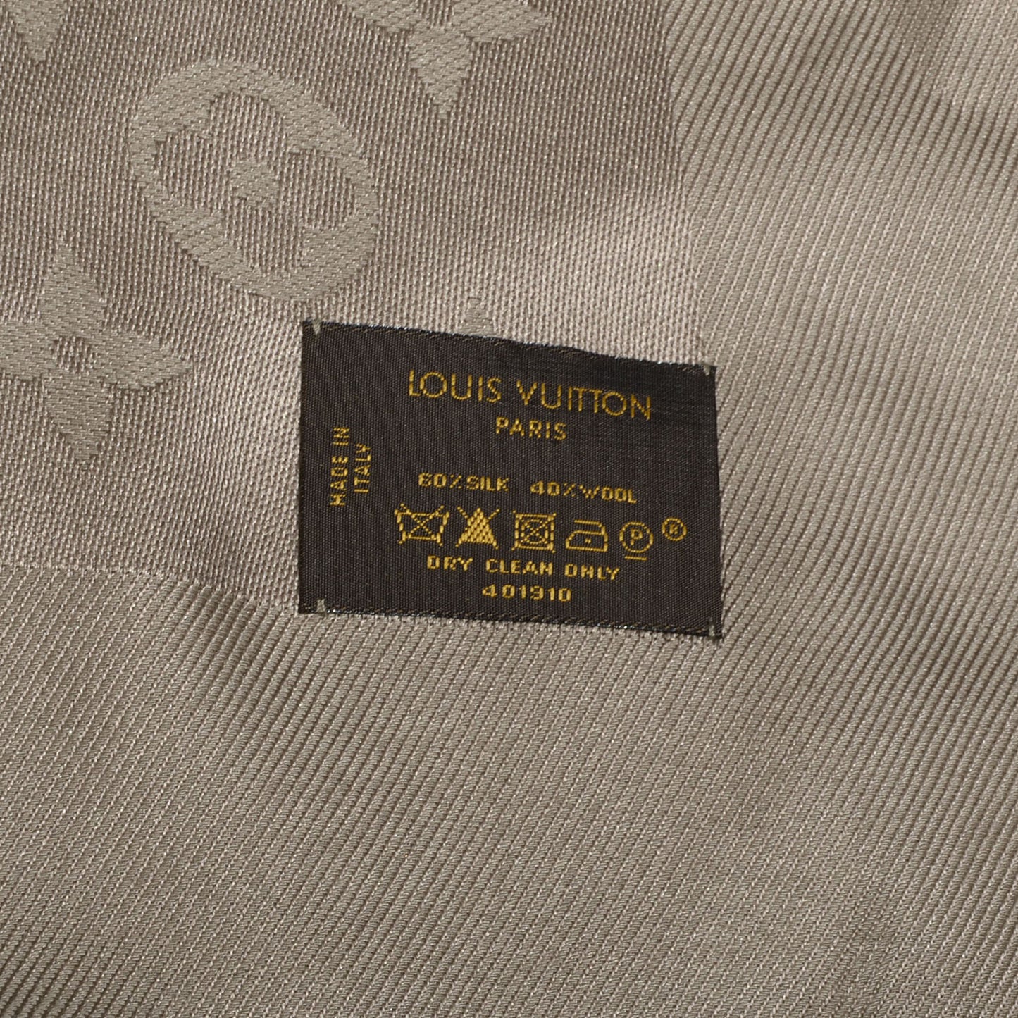 Silk Wool Monogram Shawl Verone