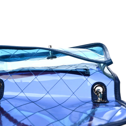 Chanel PVC Lambskin Stitched Mini Coco Splash Flap Blue 5 of 10