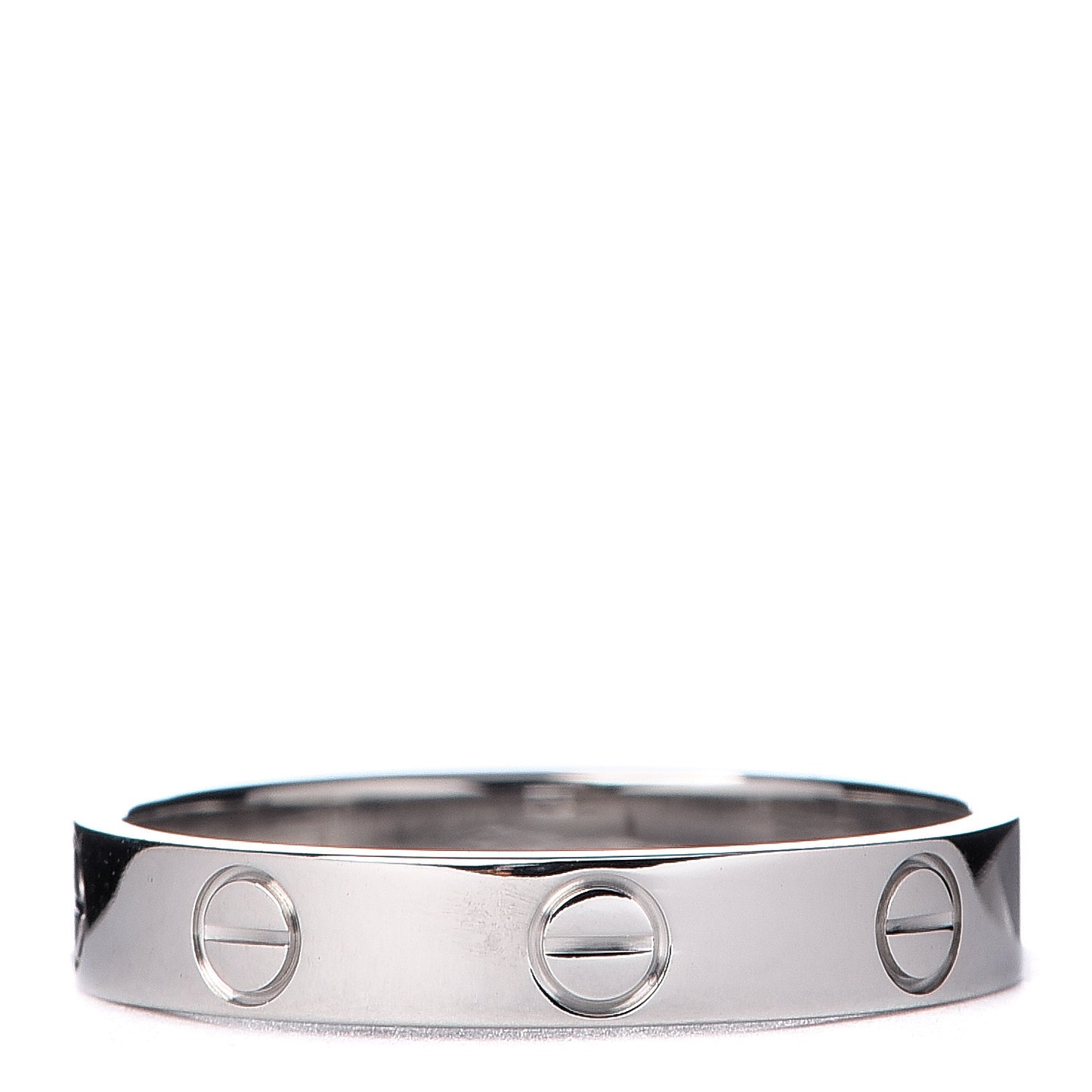 18K White Gold 3.5mm LOVE Wedding Band Ring 55 7.25
