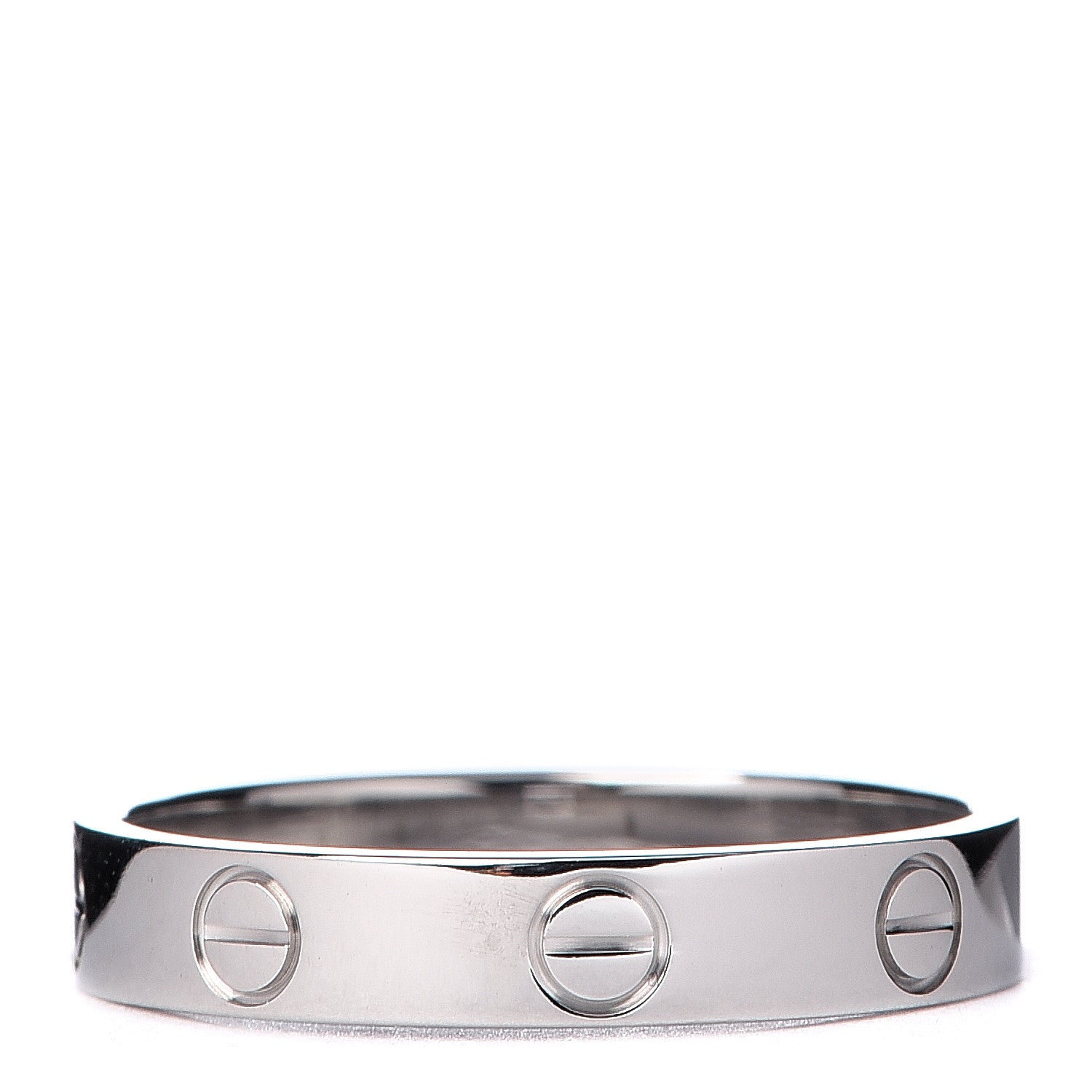 Cartier 18K White Gold 3.5mm LOVE Wedding Band Ring 55 7.25 3 of 4