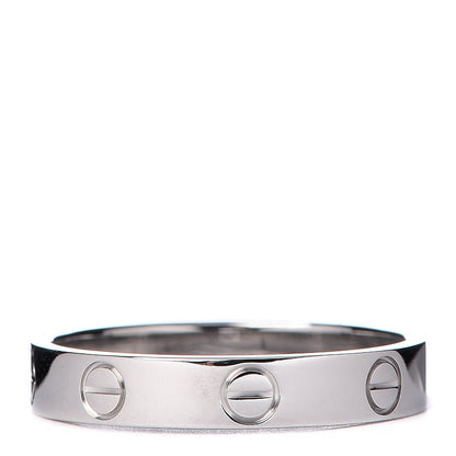 Cartier 18K White Gold 3.5mm LOVE Wedding Band Ring 55 7.25 3 of 4