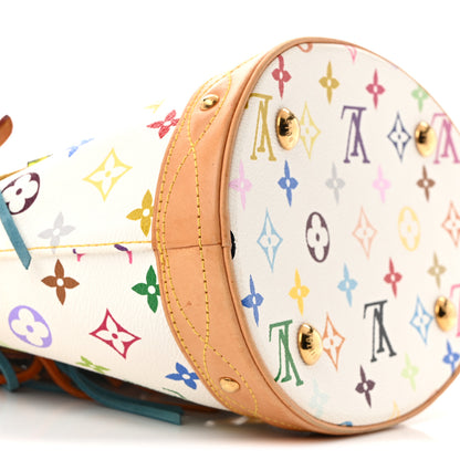 Louis Vuitton Monogram Multicolor Fringe Bucket White 8 of 13