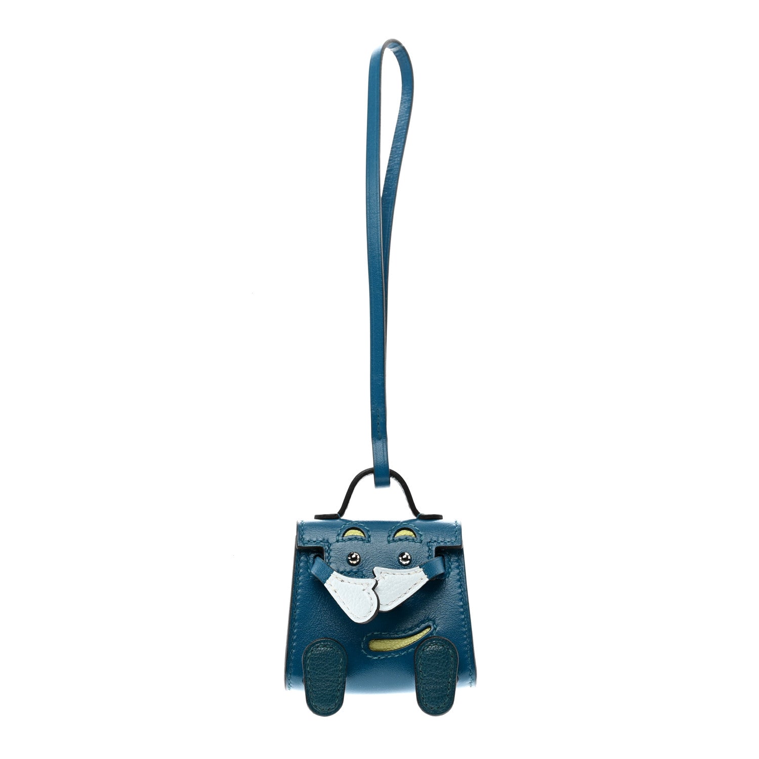 Hermes Tadelakt Chevre Mysore Kelly Quelle Idole Bag Charm Bleu Izmir Jaune Bourgeon Bleu Brume Vert Bosphore 1 of 4