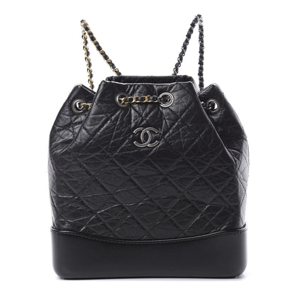 Chanel Aged Calfskin Quilted Small Gabrielle Backpack Black 1 of 10