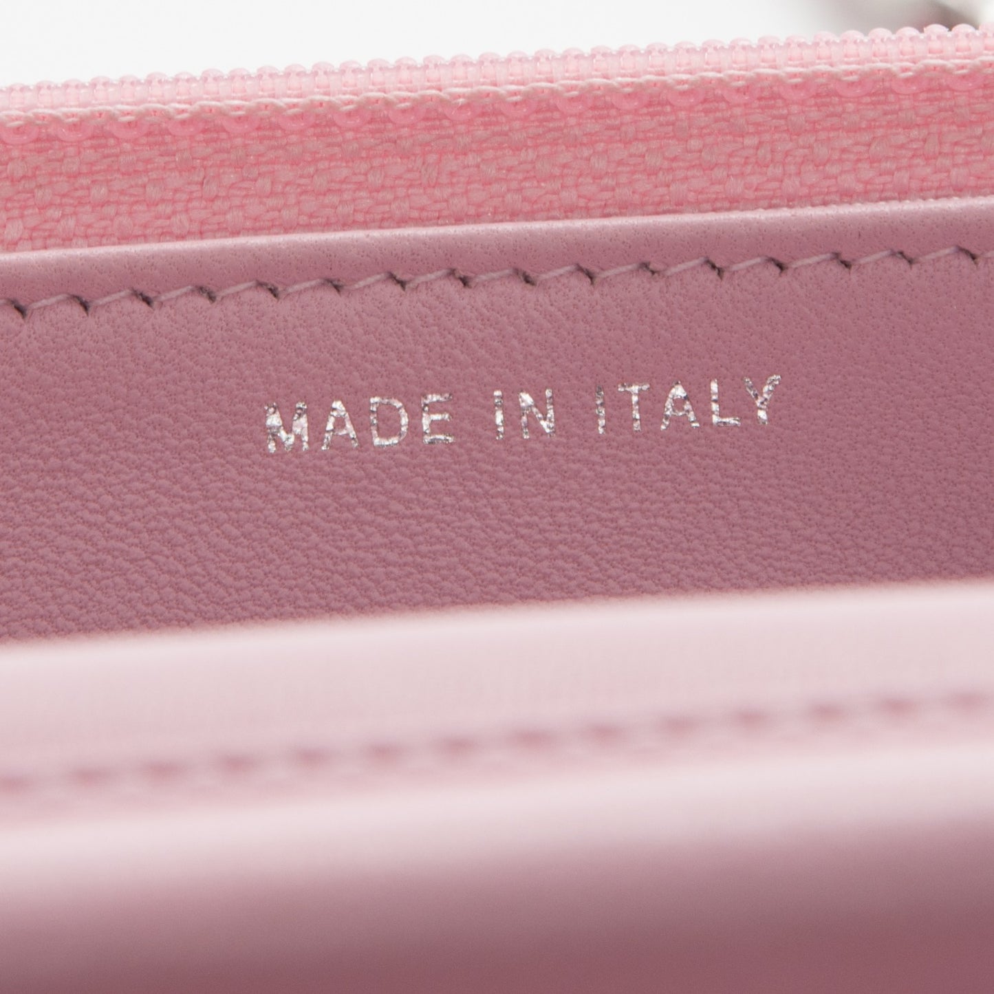 Calfskin Crystal Studded Boy Wallet On Chain WOC Pink