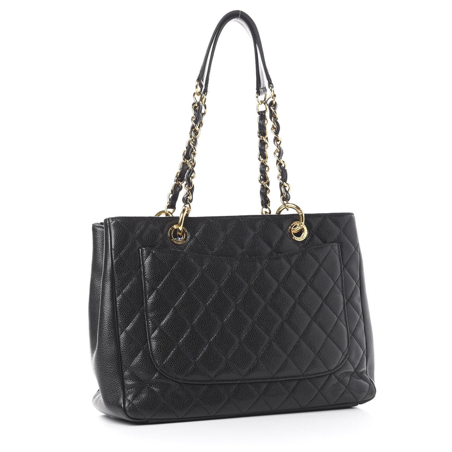 Chanel Caviar Quilted Grand Shopping Tote GST Black 2 of 8