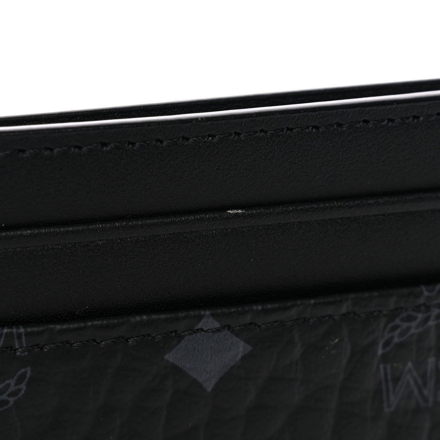 MCM Calfskin Visetos Mini Card Case Black 7 of 7