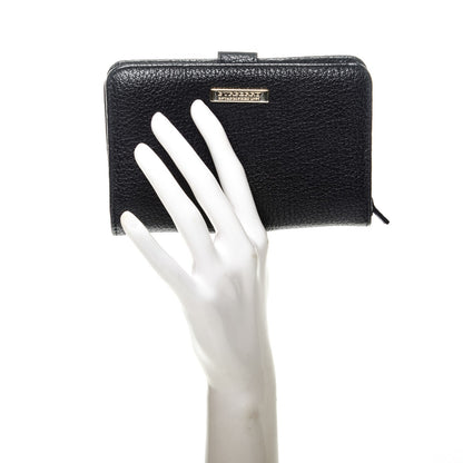 Burberry Signature Grain Calfskin Compact Wallet Black 2 of 8
